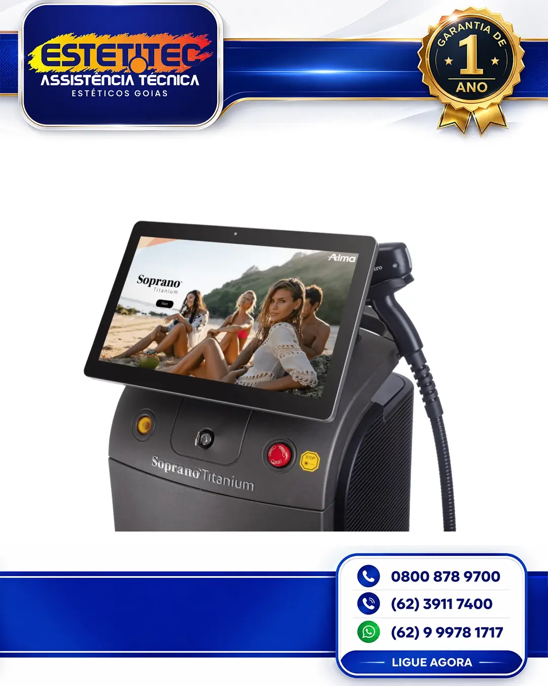CONSERTO ALMA LASER SOPRANO TITANIUM BLAZE MATO GROSSO