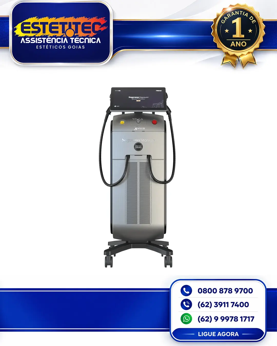 CONSERTO ALMA LASER SOPRANO TITANIUM SHR BRASÍLIA