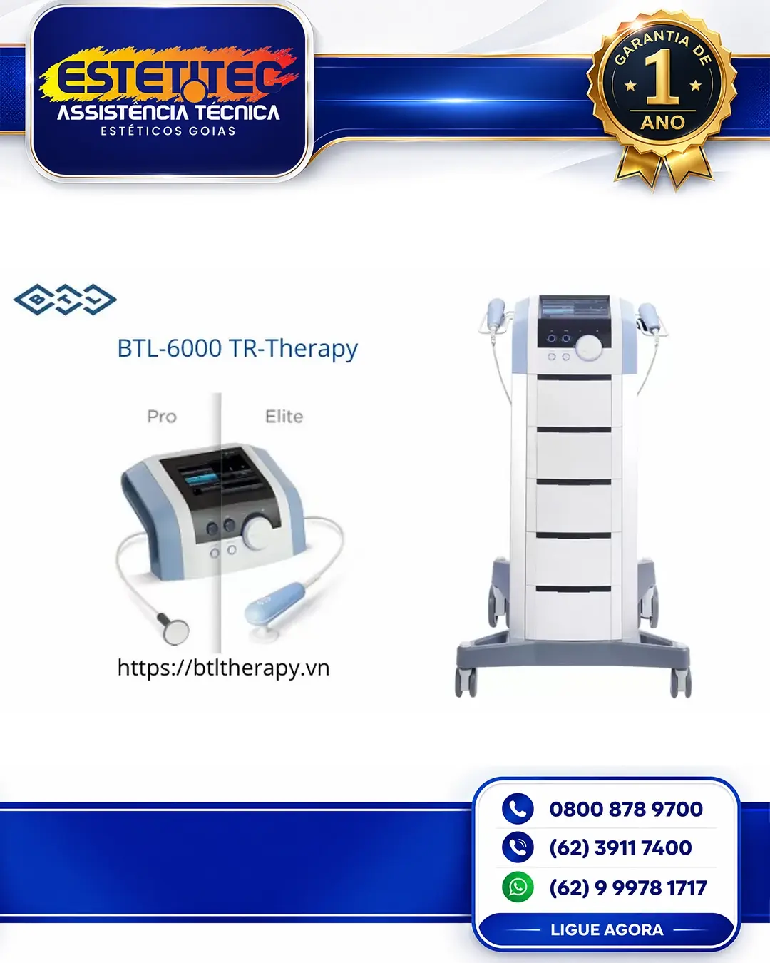 CONSERTO BTL RADIOFREQUENCY GOIÁS