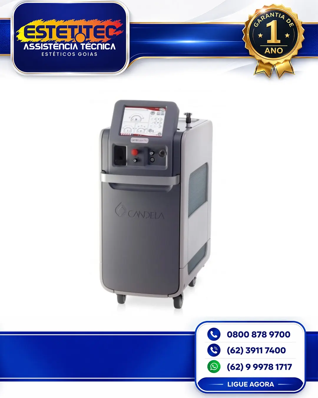 CONSERTO CANDELA GENTLEMAX PRO BRASÍLIA