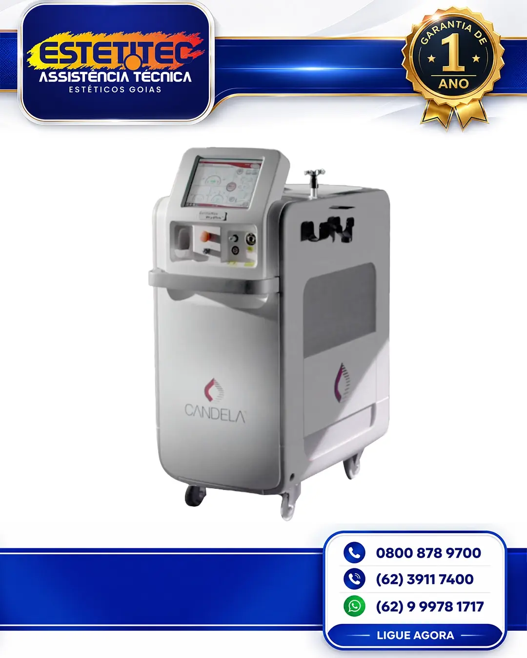 CONSERTO CANDELA GENTLEMAX PRO PLUS GOIÁS