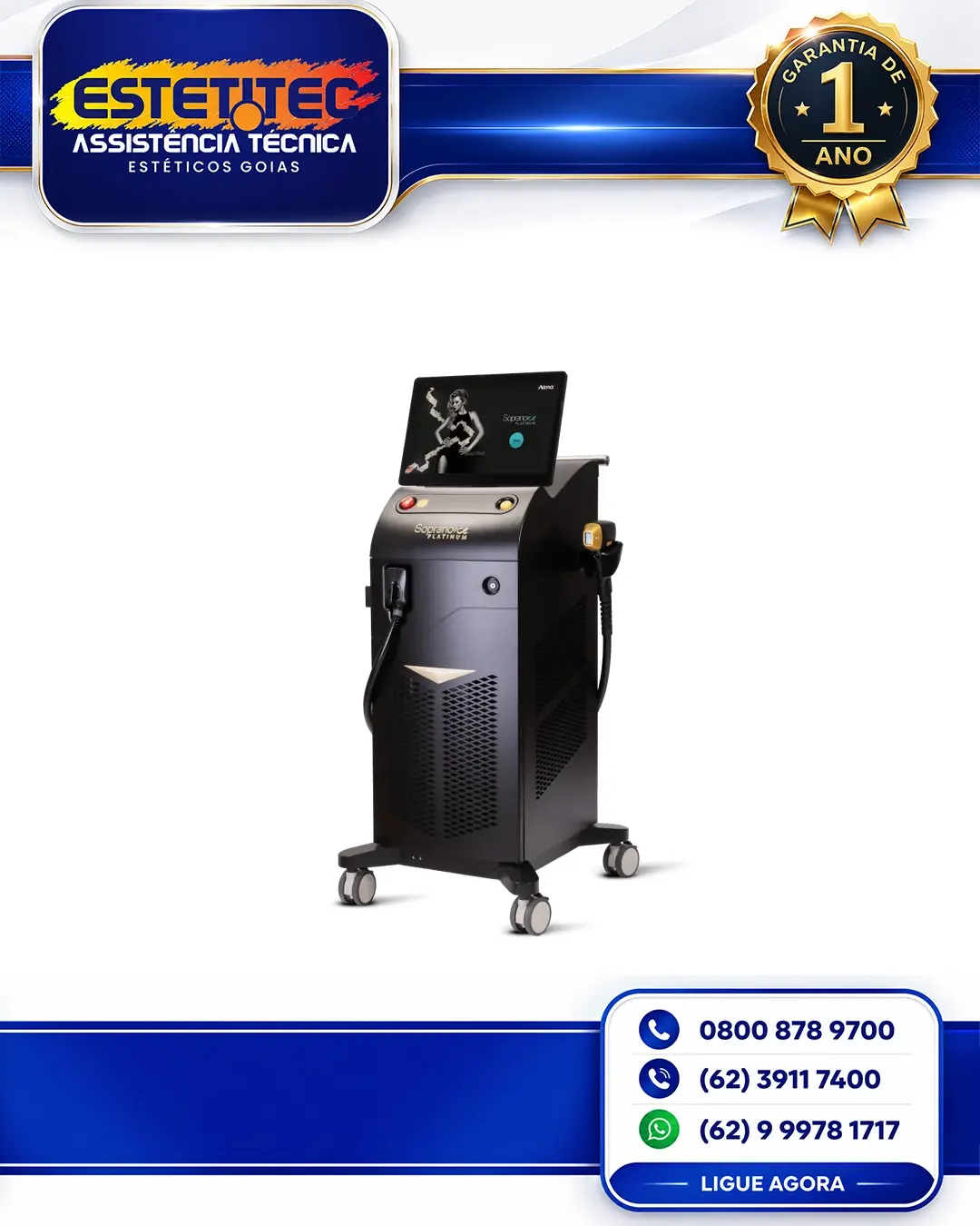 CONSERTO DE ALMA LASER SOPRANO PLATINUM CUIABÁ