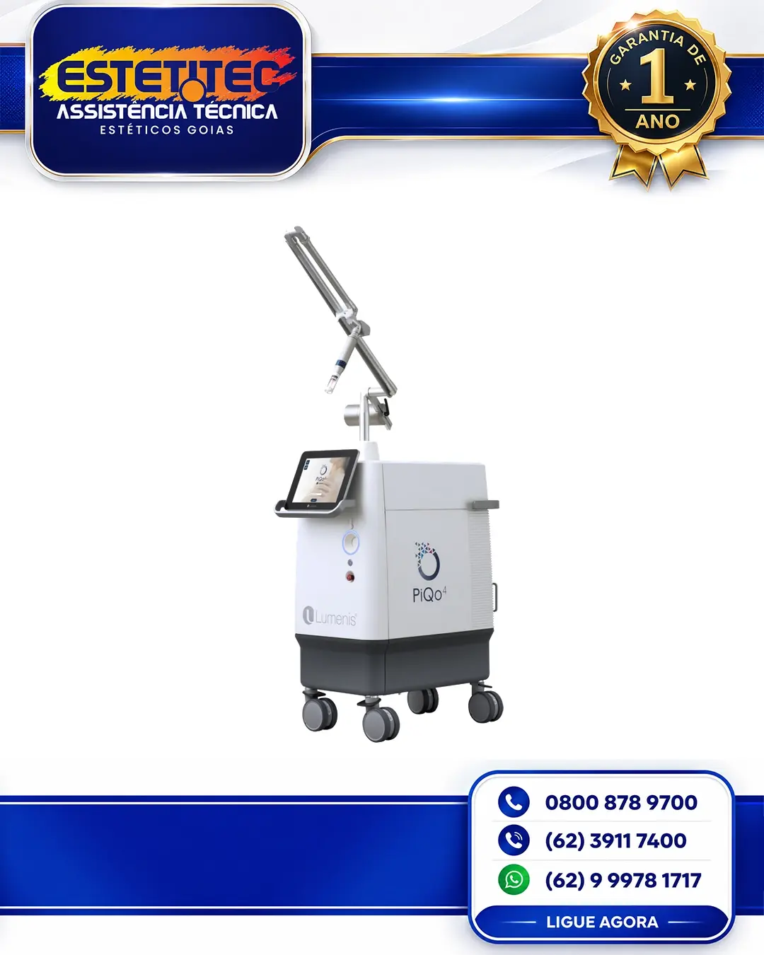 CONSERTO LUMENIS PIQO4 GOIÂNIA