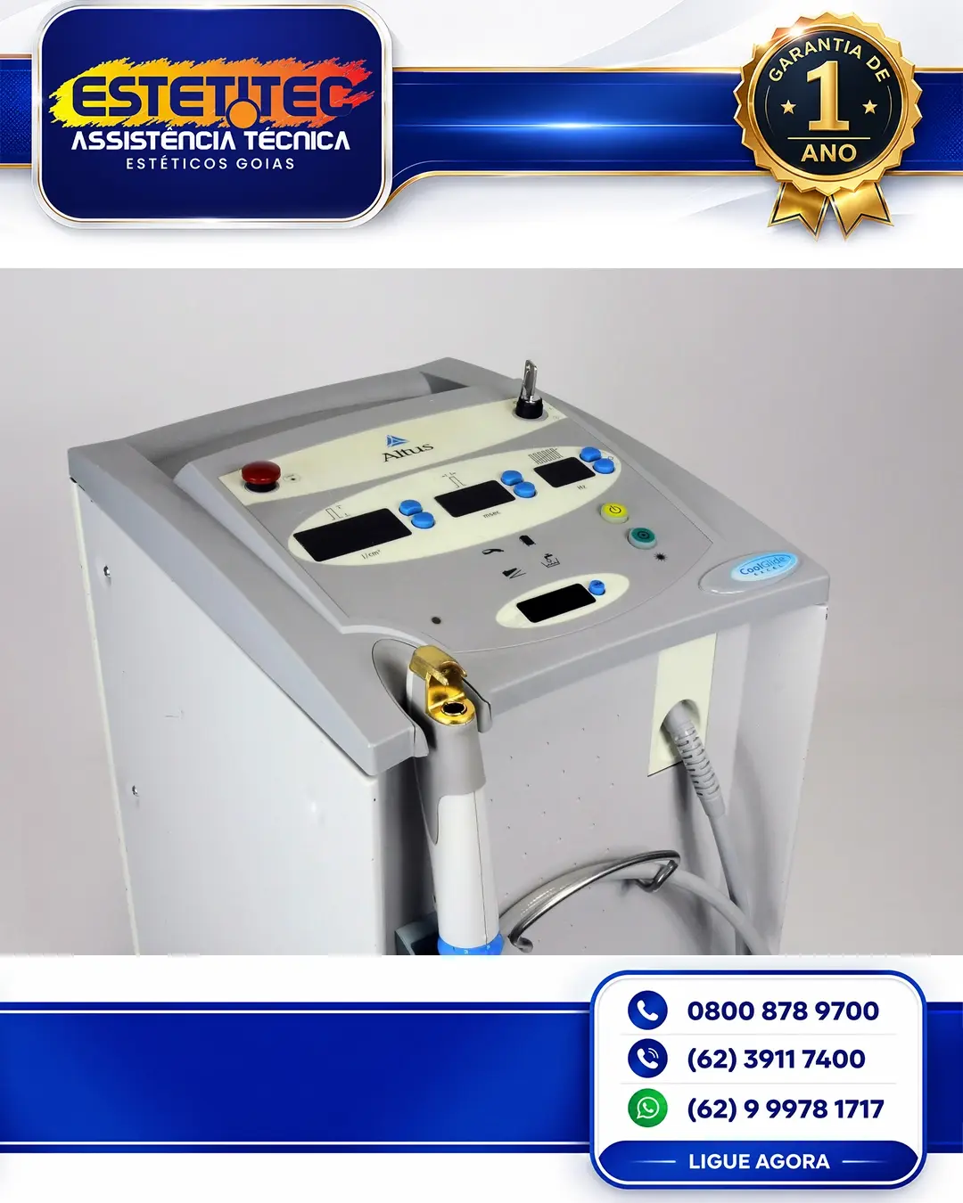 MANUTENÇÃO DE CUTERA COOLGLIDE BRASIL