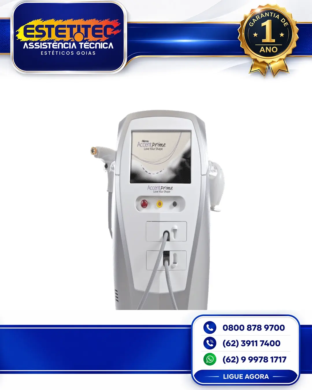 MANUTENÇÃO ESPECIALIZADA ALMA LASER ACCENT PRIME FACE BRASÍLIA