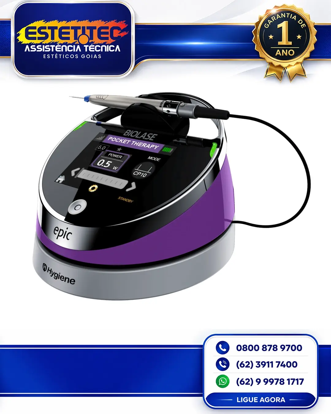 MANUTENÇÃO ESPECIALIZADA BIOLASE DIODE LASER EPIC CUIABÁ