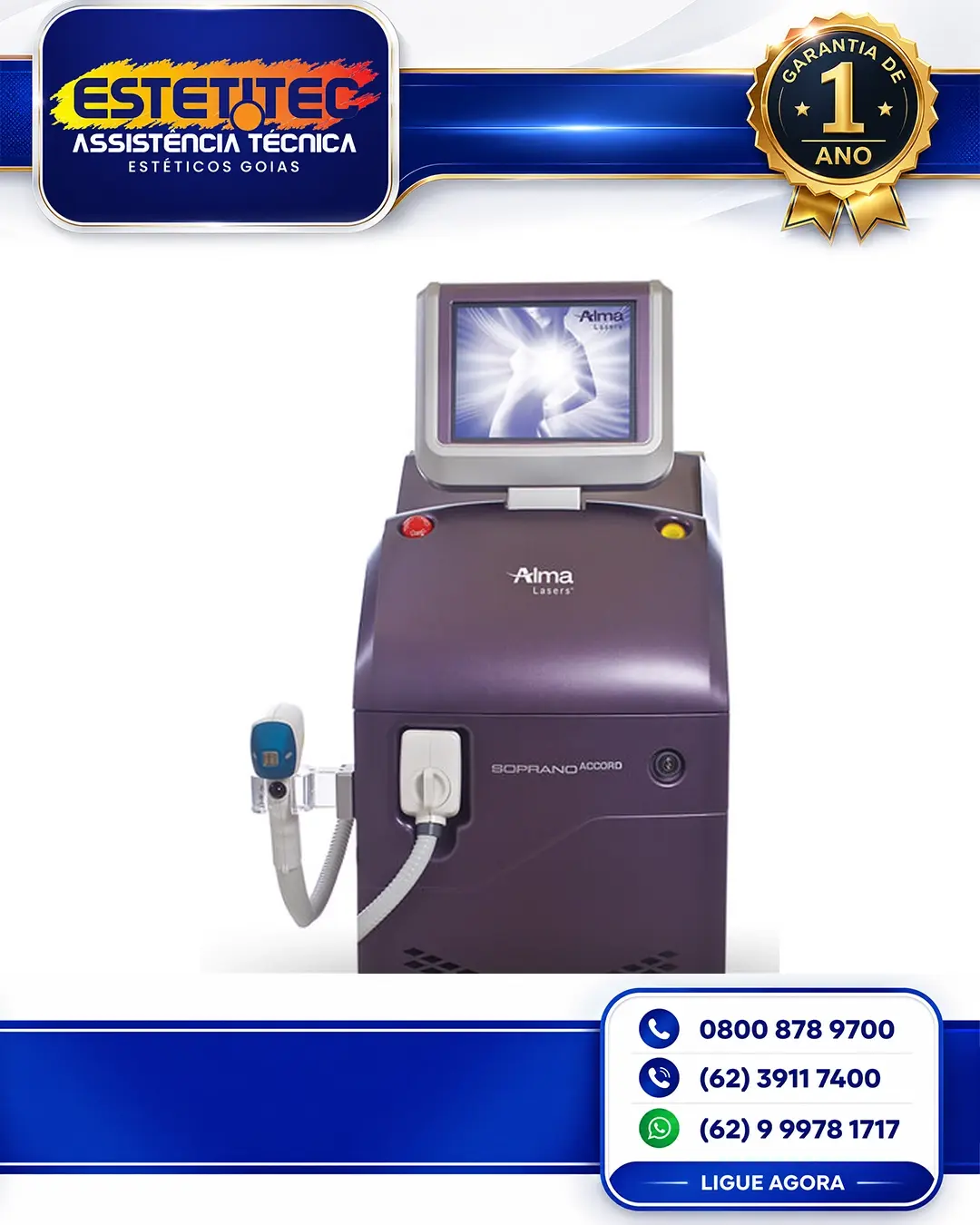 REPARO ALMA LASER SOPRANO ACCORD MATO GROSSO