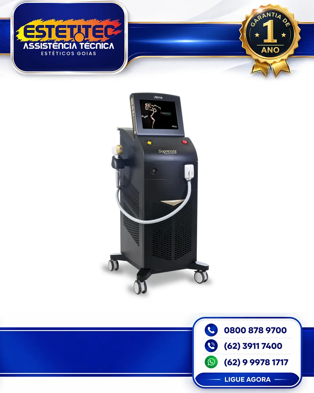 REPARO ALMA LASER SOPRANO ICE PLATINUM MATO GROSSO