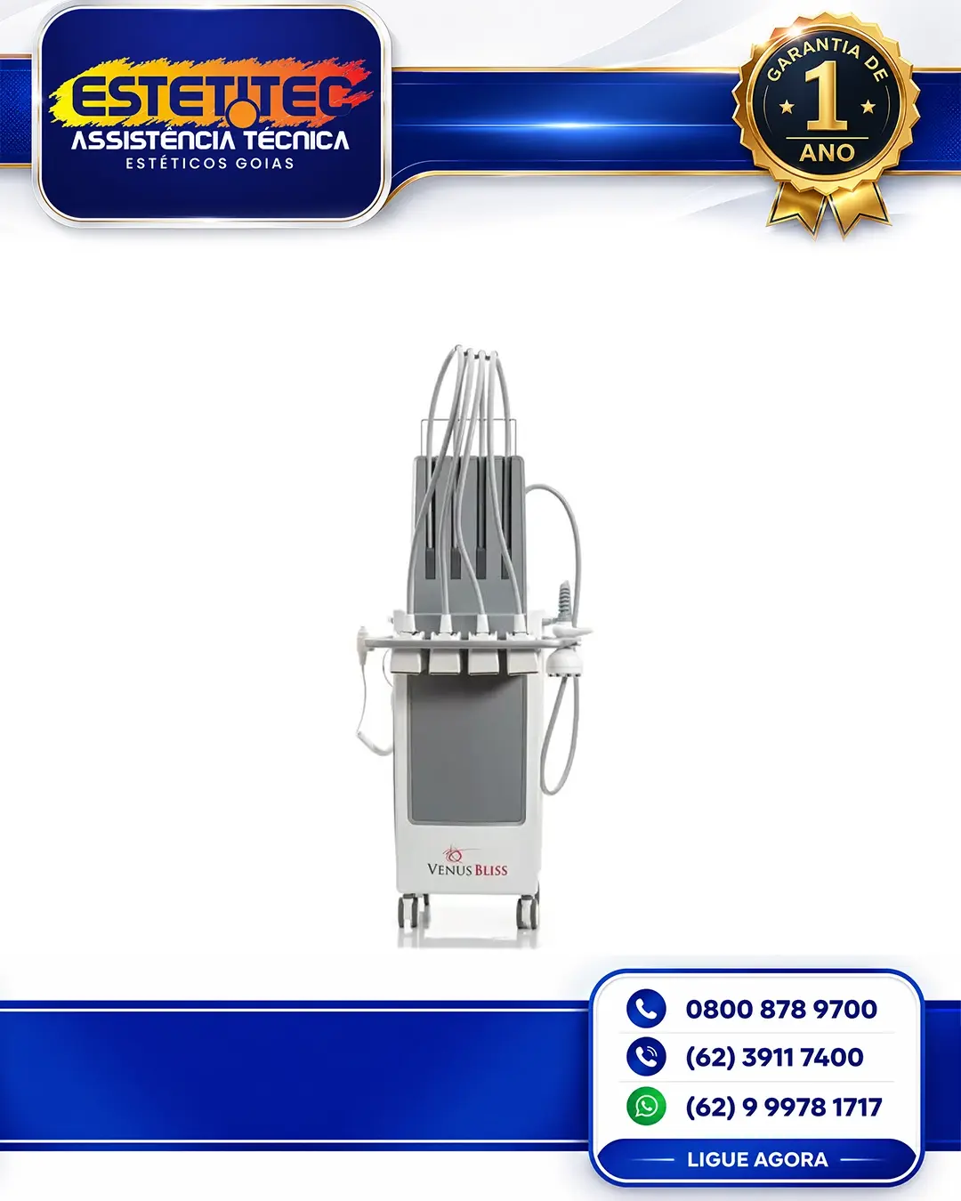 SUPORTE TÉCNICO VENUS CONCEPT VENUS BLISS NO BRASIL